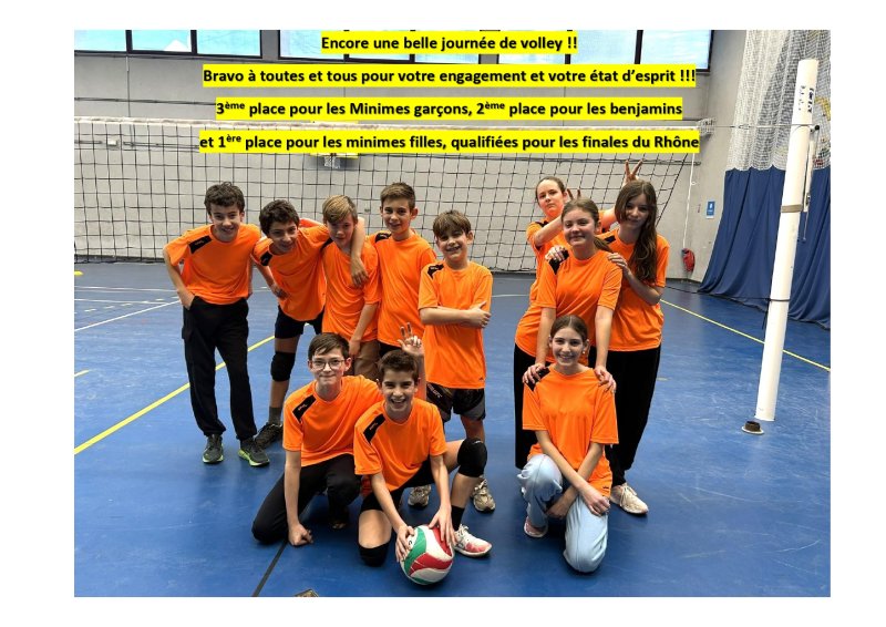 Resultats AS volley compétition 